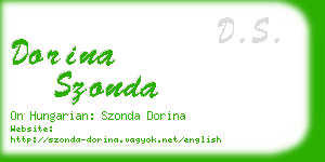 dorina szonda business card